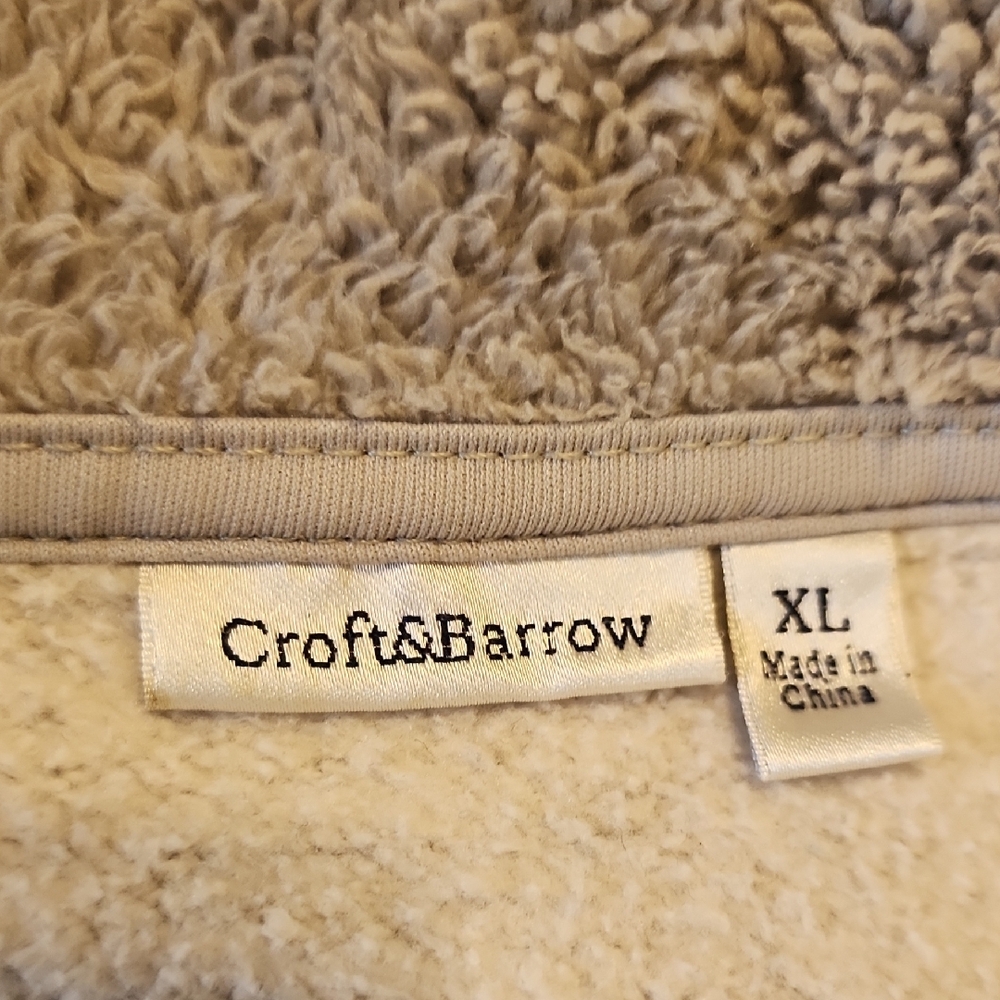 Croft & Barrow Patterned Gray Teddy Jacket - Picture 14 of 16